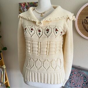 vintage 70s knit sweater 🐝